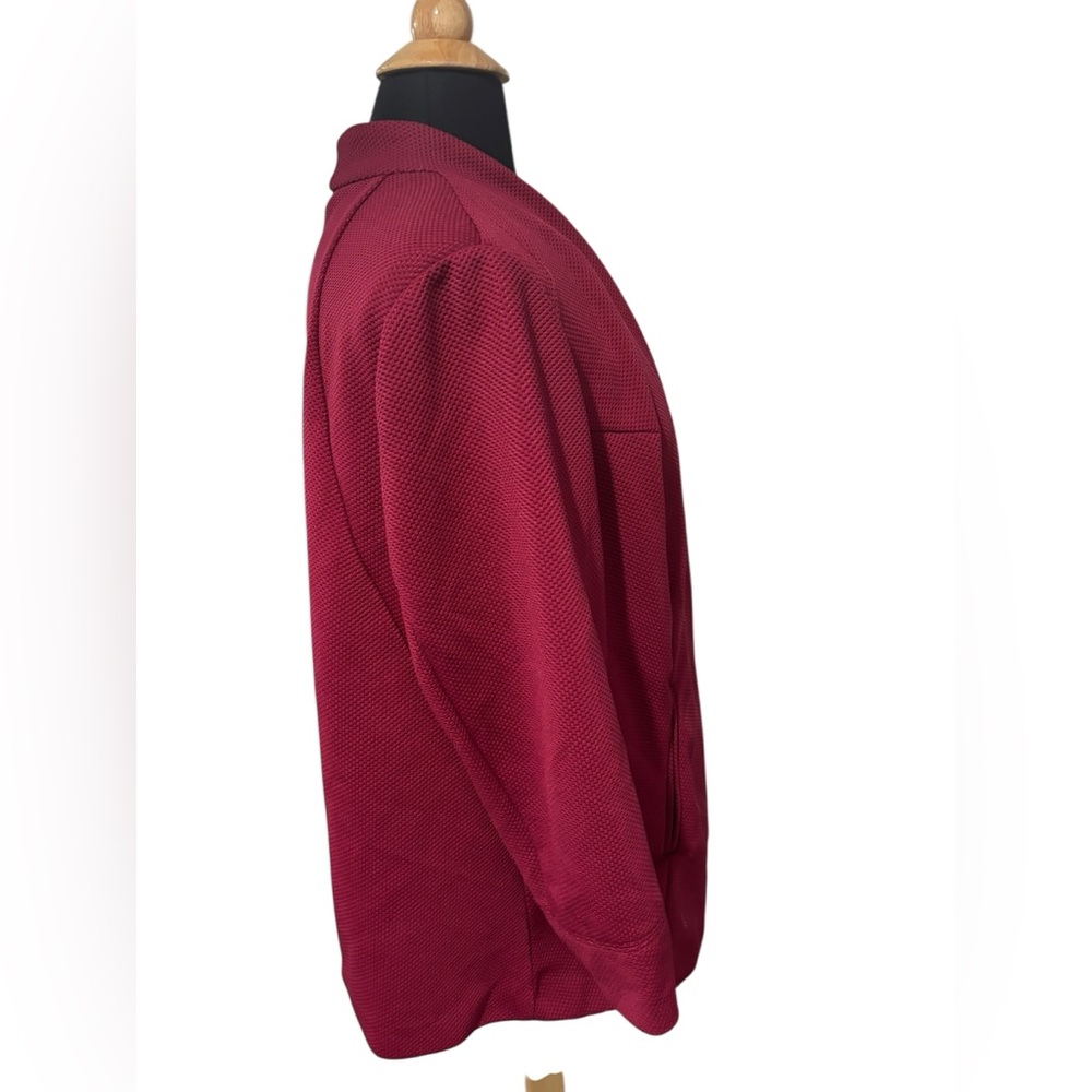 CATO Women’s Lt Burgundy Open Front Plus Size  Blazer-size 16W - Picture 2 of 4